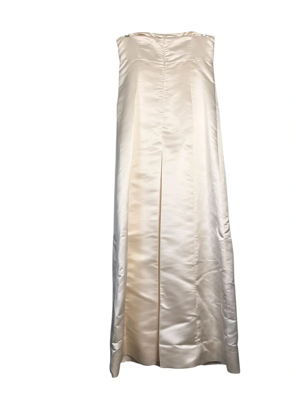 J.CREW Vivian Strapless Ivory 100% Silk Satin Wedding Bridal Gown Size 10
